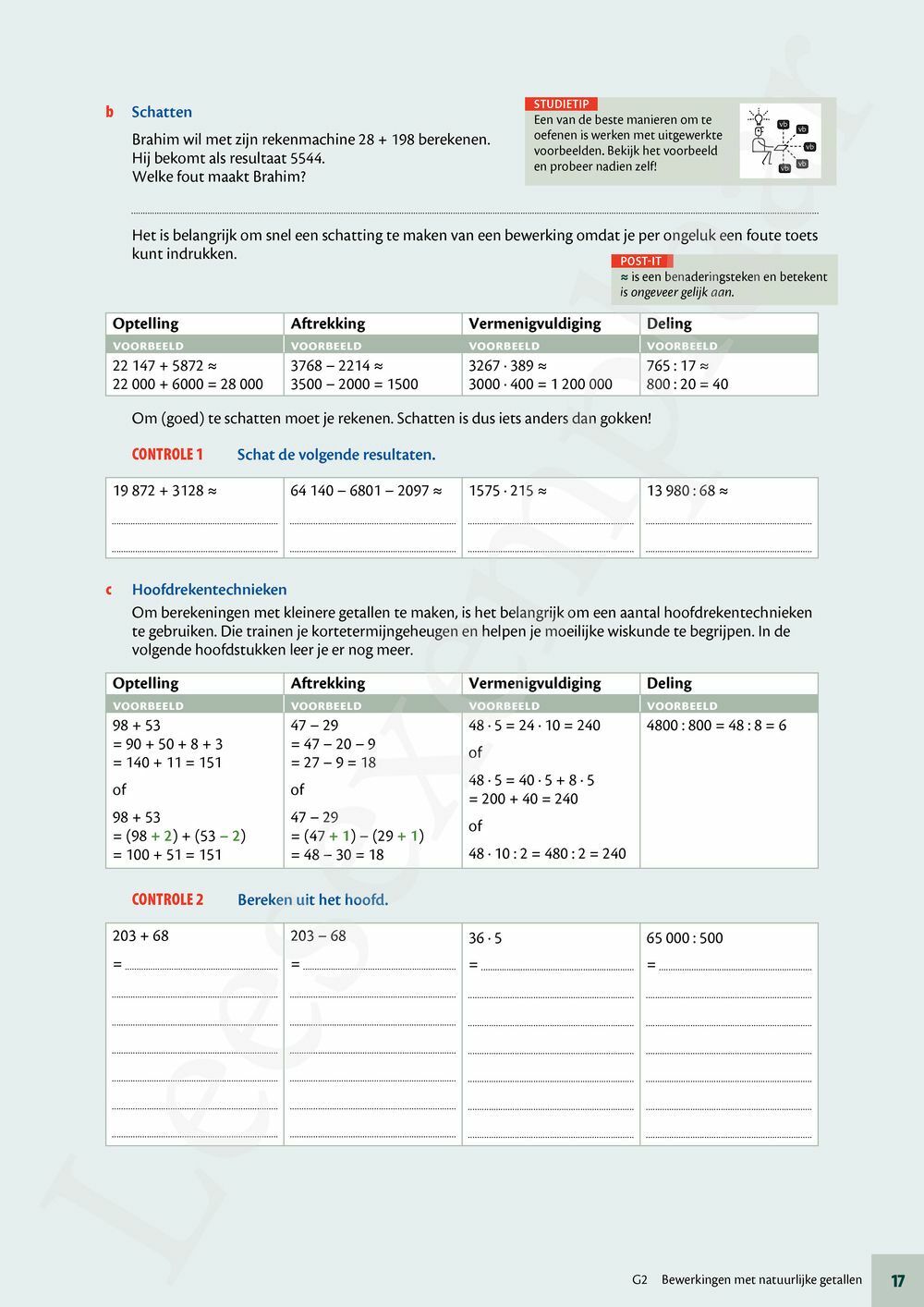 Matrix Wiskunde 1 Getallenleer Leerwerkboek Editie 2024 Incl