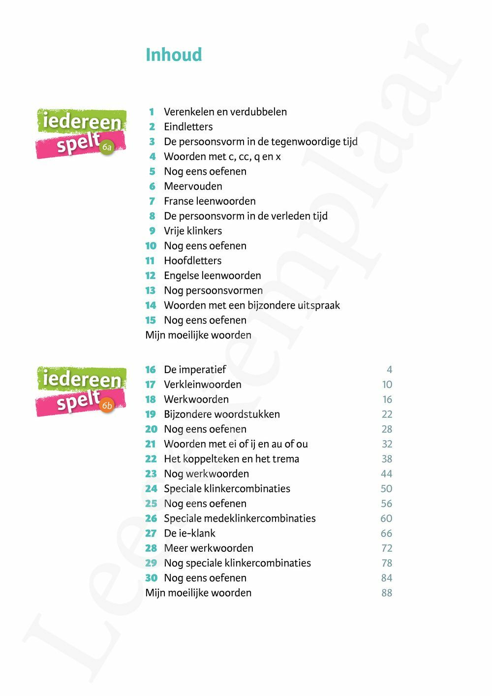 Preview: Iedereen spelt 6b Leerwerkboek