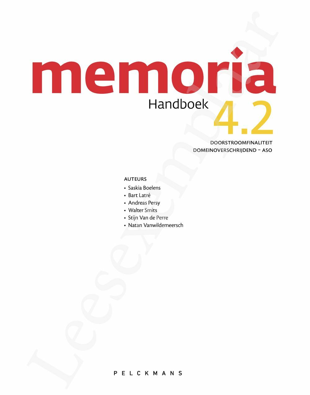 Preview: Memoria 4.2 Handboek (incl. Pelckmans Portaal)