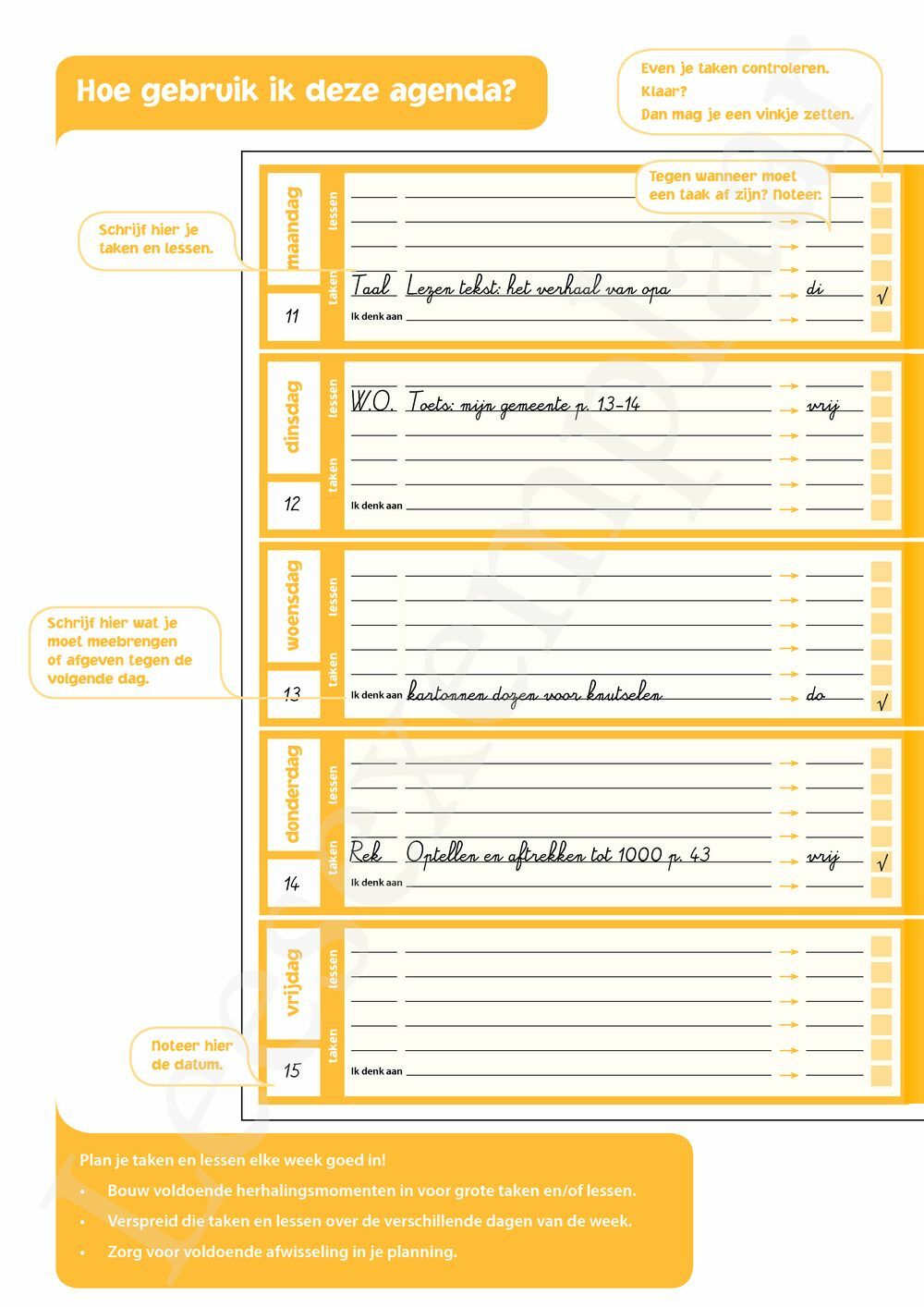 Preview: KlimSlim Schoolagenda 3de leerjaar