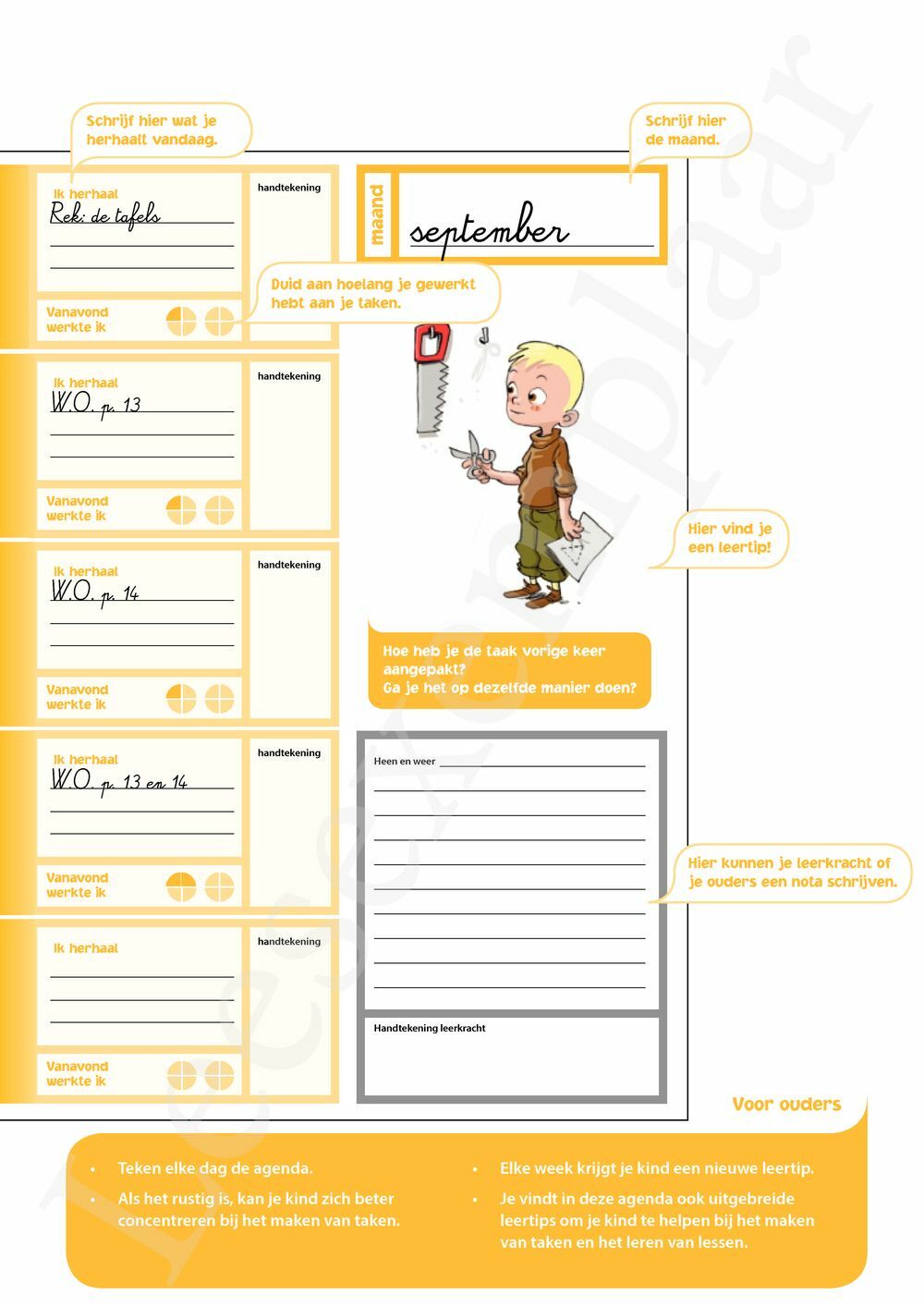 Preview: KlimSlim Schoolagenda 3de leerjaar