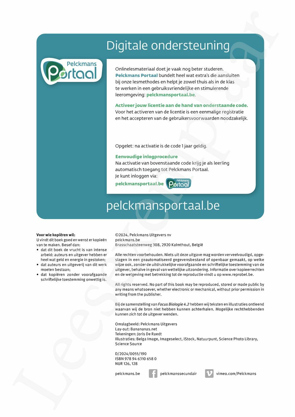 Preview: Focus Biologie 4.2 Leerwerkboek (incl. Pelckmans Portaal)