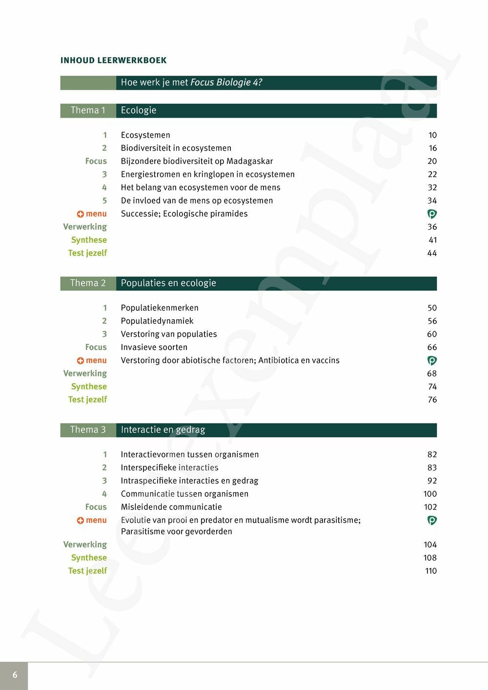 Preview: Focus Biologie 4.2 Leerwerkboek (incl. Pelckmans Portaal)