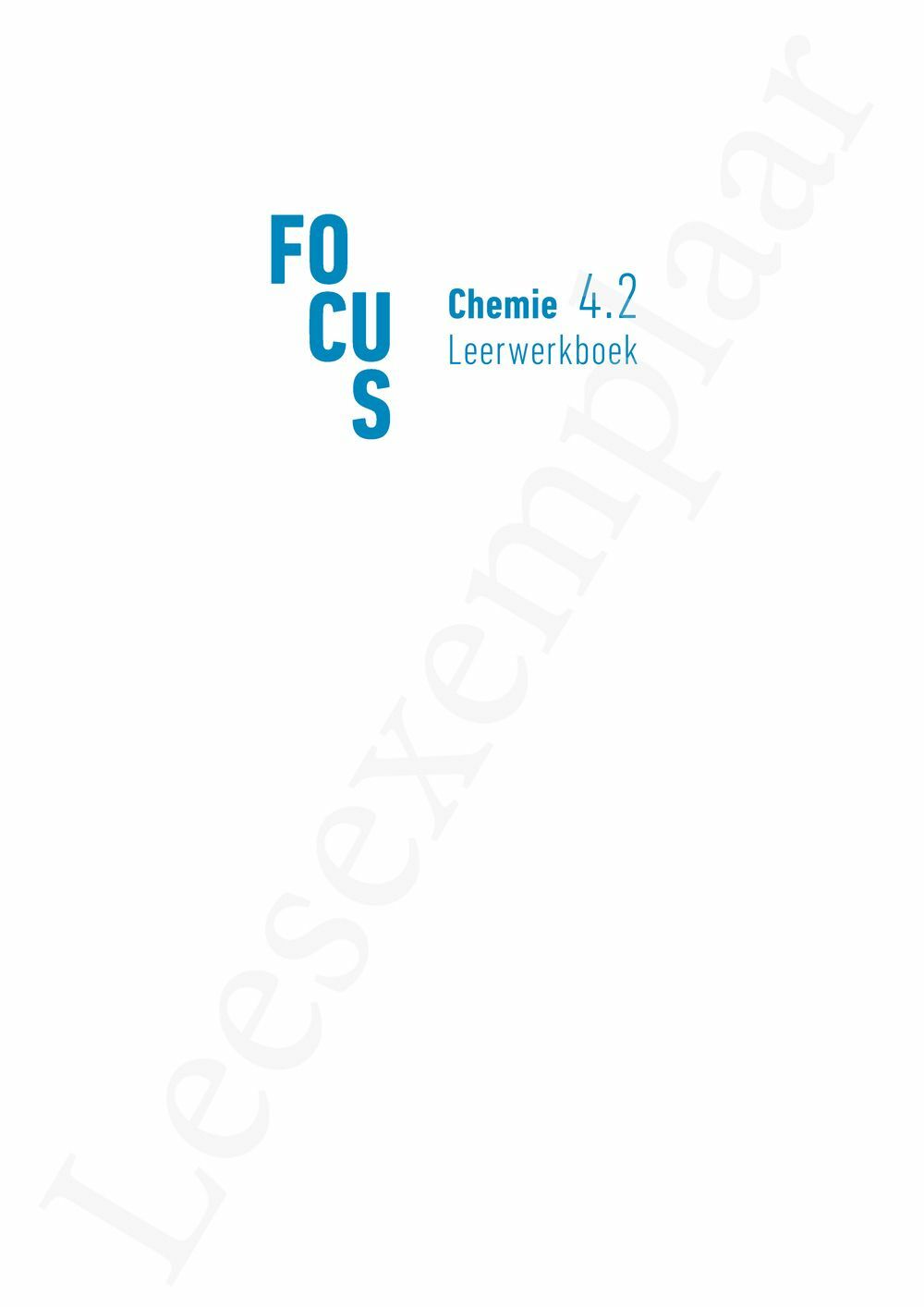 Preview: Focus Chemie 4.2 Leerwerkboek (incl. Pelckmans Portaal)