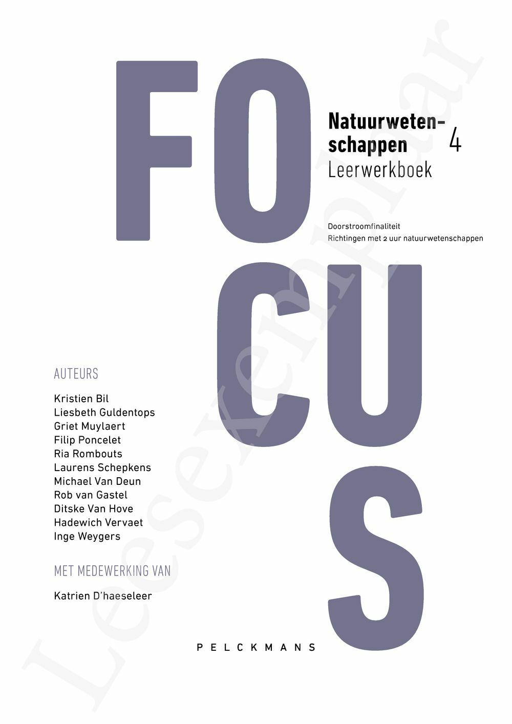 Preview: Focus Natuurwetenschappen 4 Leerwerkboek (incl. Pelckmans Portaal)