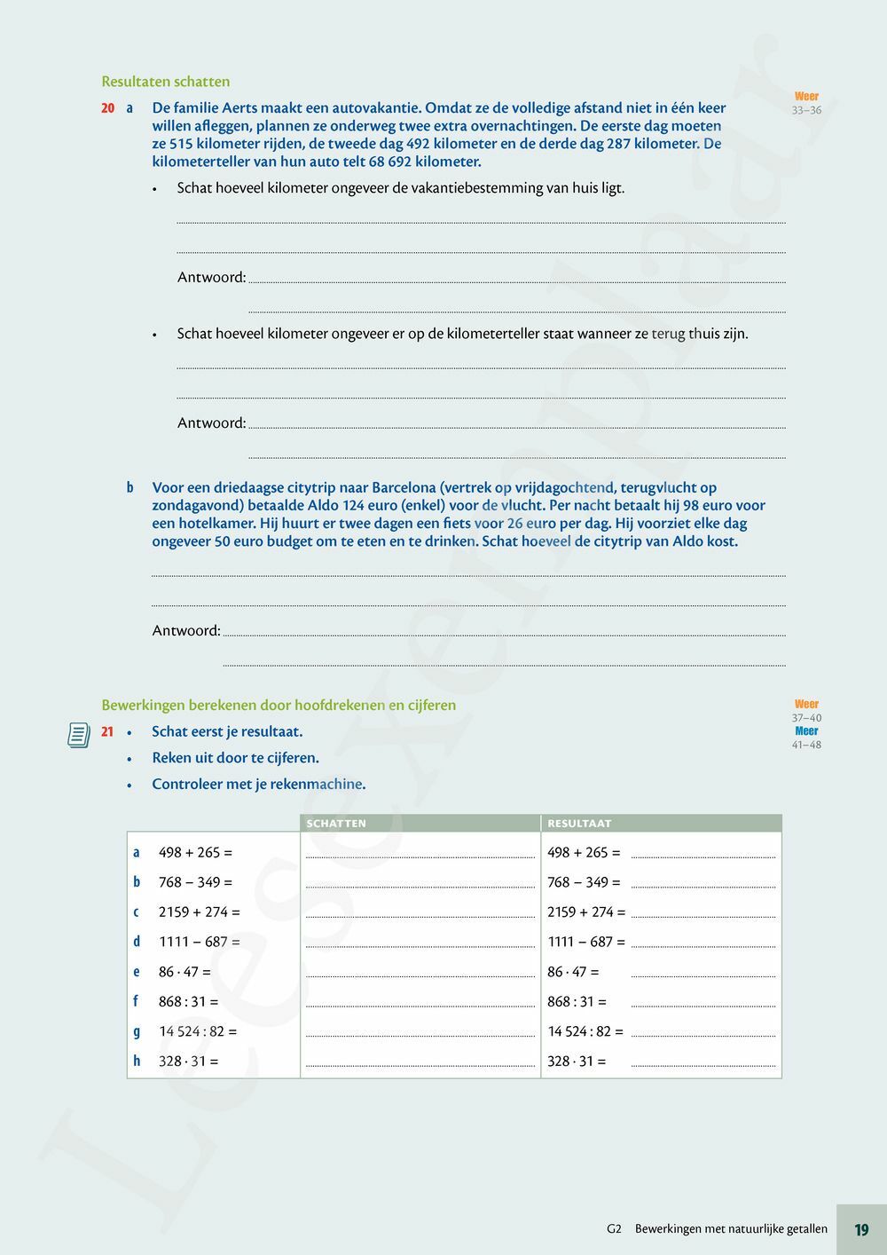 Preview: Matrix Wiskunde 1 Getallenleer Leerwerkboek (incl. Vademecum en Pelckmans Portaal)