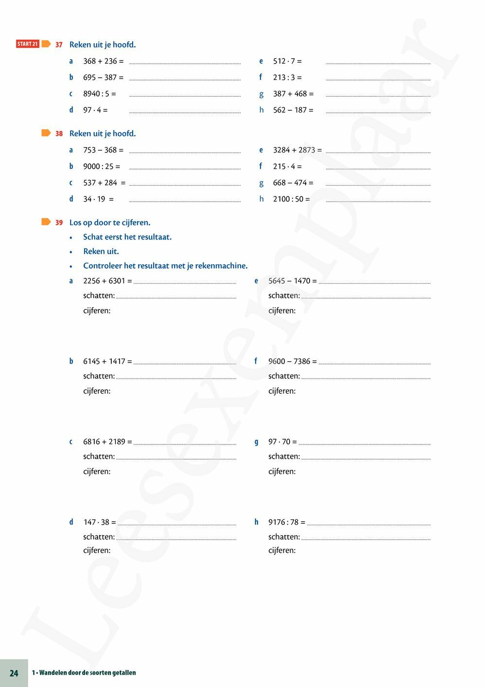 Preview: Matrix Wiskunde 1 Getallenleer Leerwerkboek (incl. Vademecum en Pelckmans Portaal)