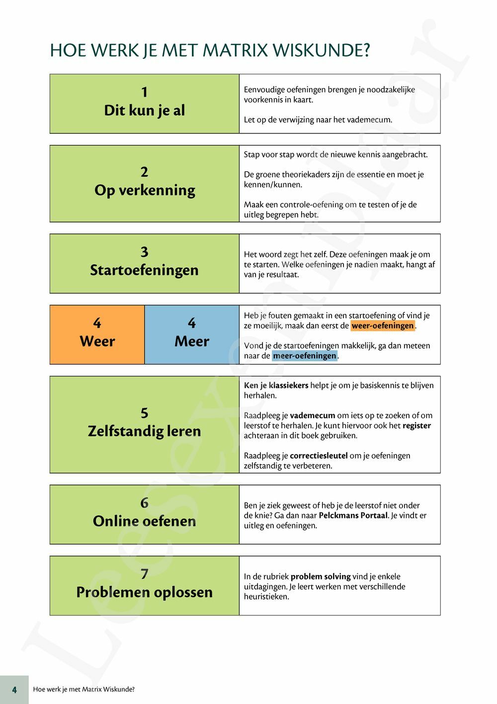 Preview: Matrix Wiskunde 1 Getallenleer Leerwerkboek (incl. Vademecum en Pelckmans Portaal)