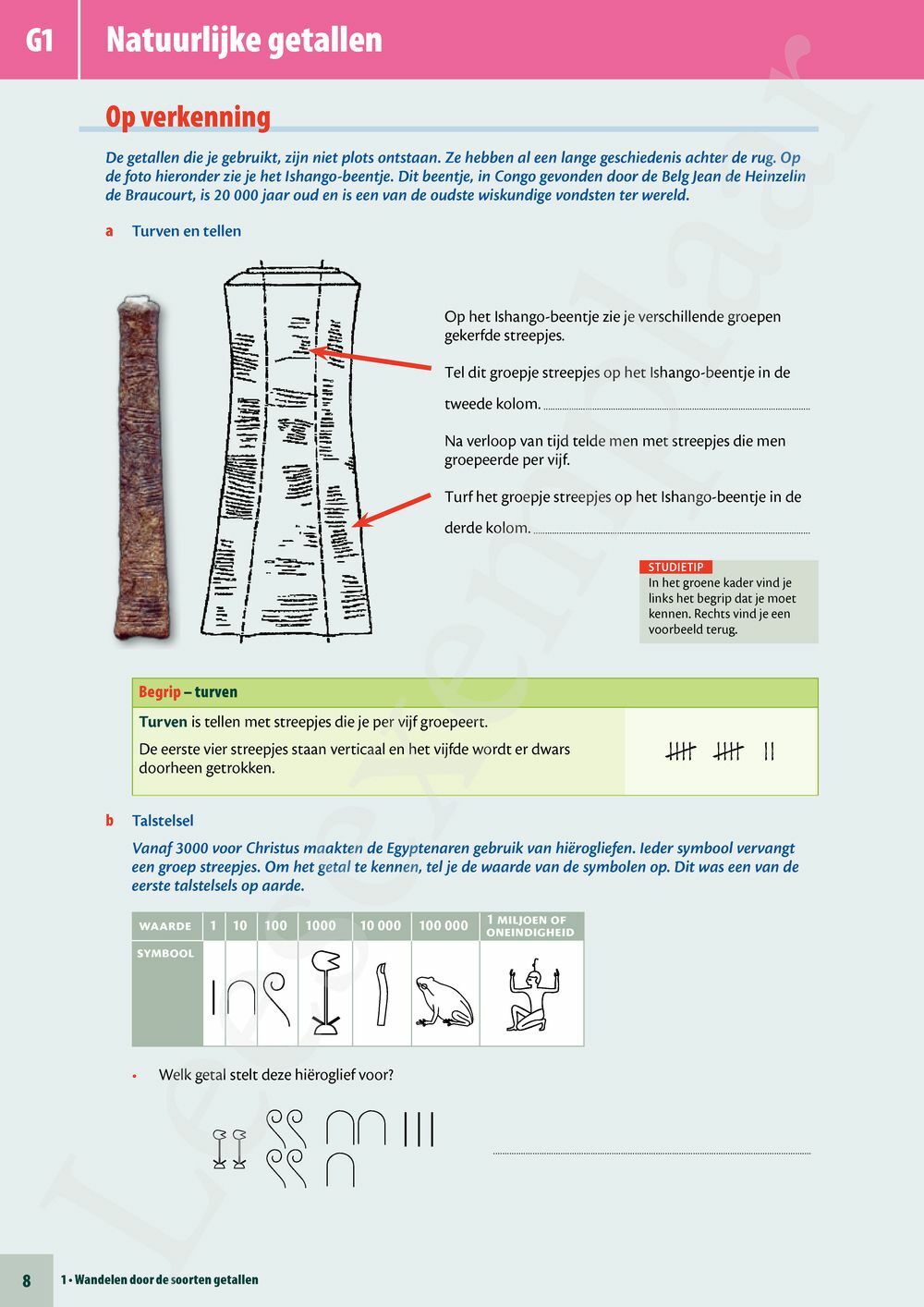 Preview: Matrix Wiskunde 1 Getallenleer Leerwerkboek (incl. Vademecum en Pelckmans Portaal)