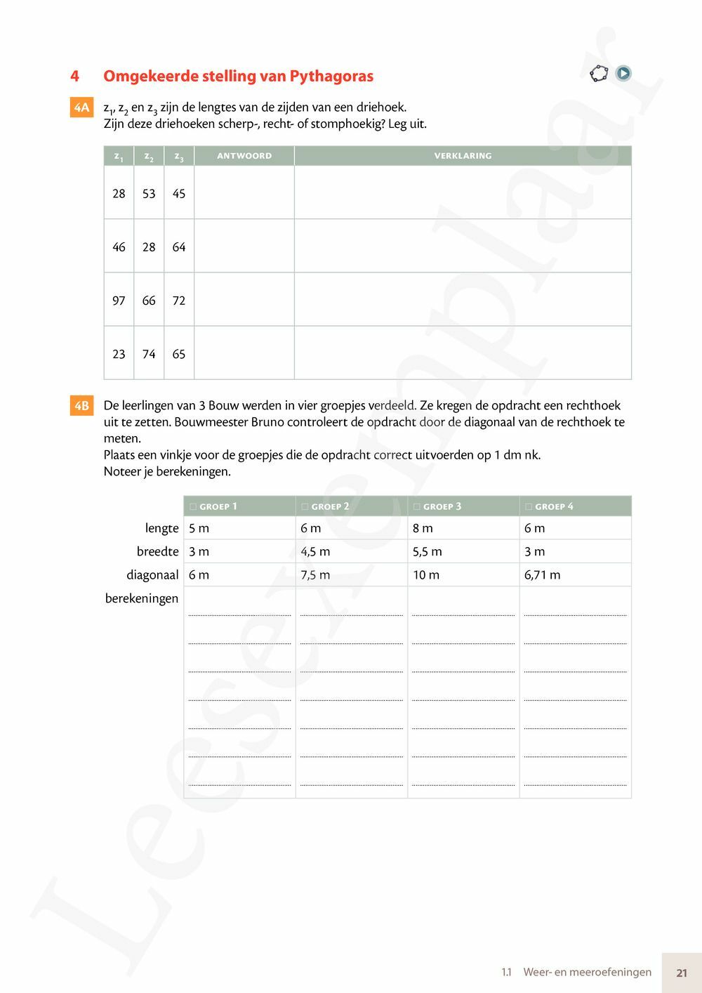 Preview: Matrix Wiskunde 3.4 Leerwerkboek B Meetkunde – Statistiek (incl. Pelckmans Portaal)