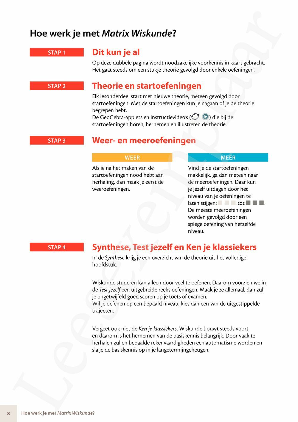 Preview: Matrix Wiskunde 3.4 Leerwerkboek B Meetkunde – Statistiek (incl. Pelckmans Portaal)