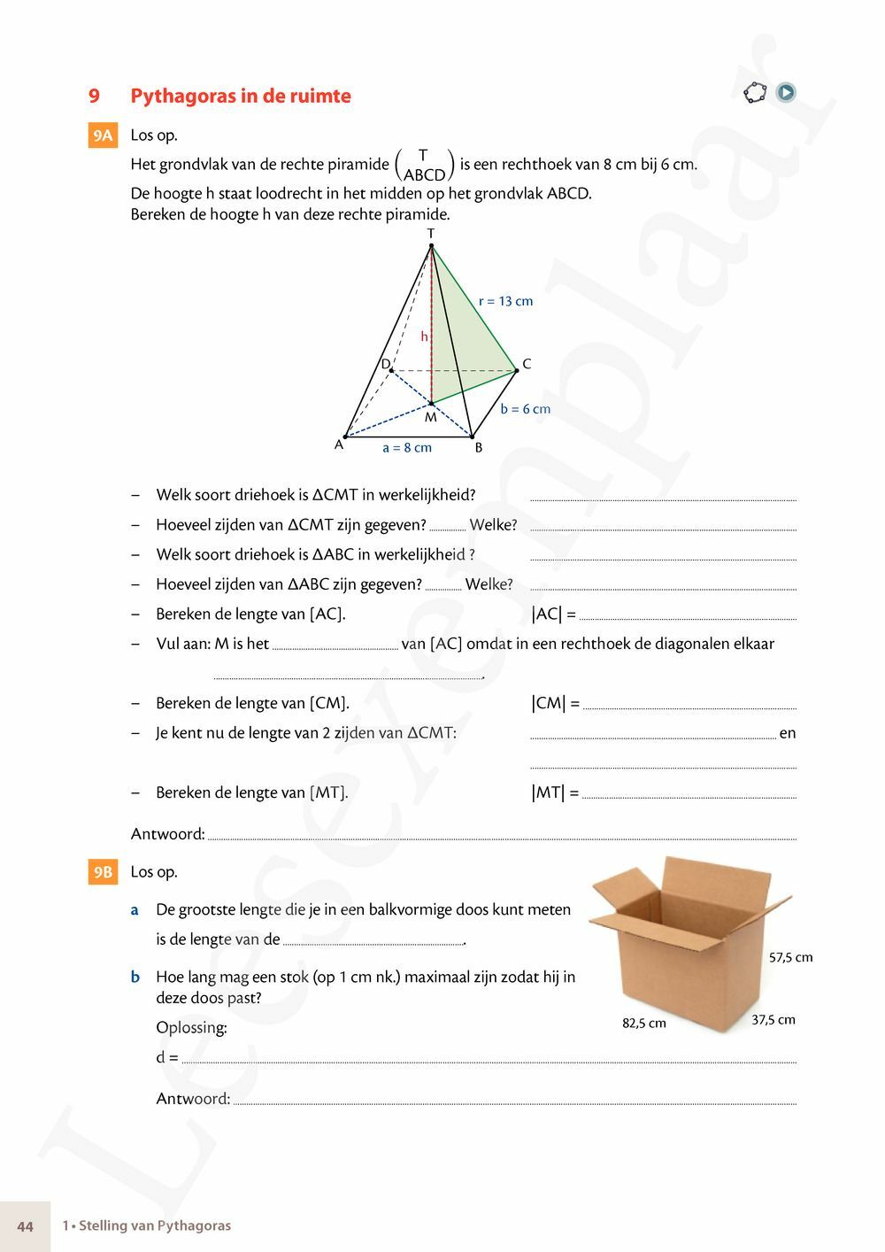 Preview: Matrix Wiskunde 3.5 Leerwerkboek B Meetkunde – Statistiek (incl. Pelckmans Portaal)