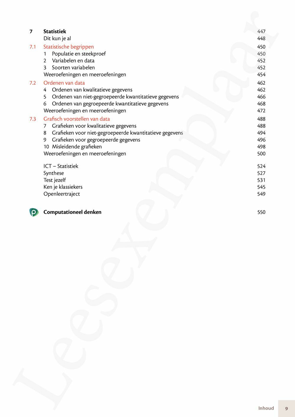 Preview: Matrix Wiskunde 3.5 Leerwerkboek B Meetkunde – Statistiek (incl. Pelckmans Portaal)