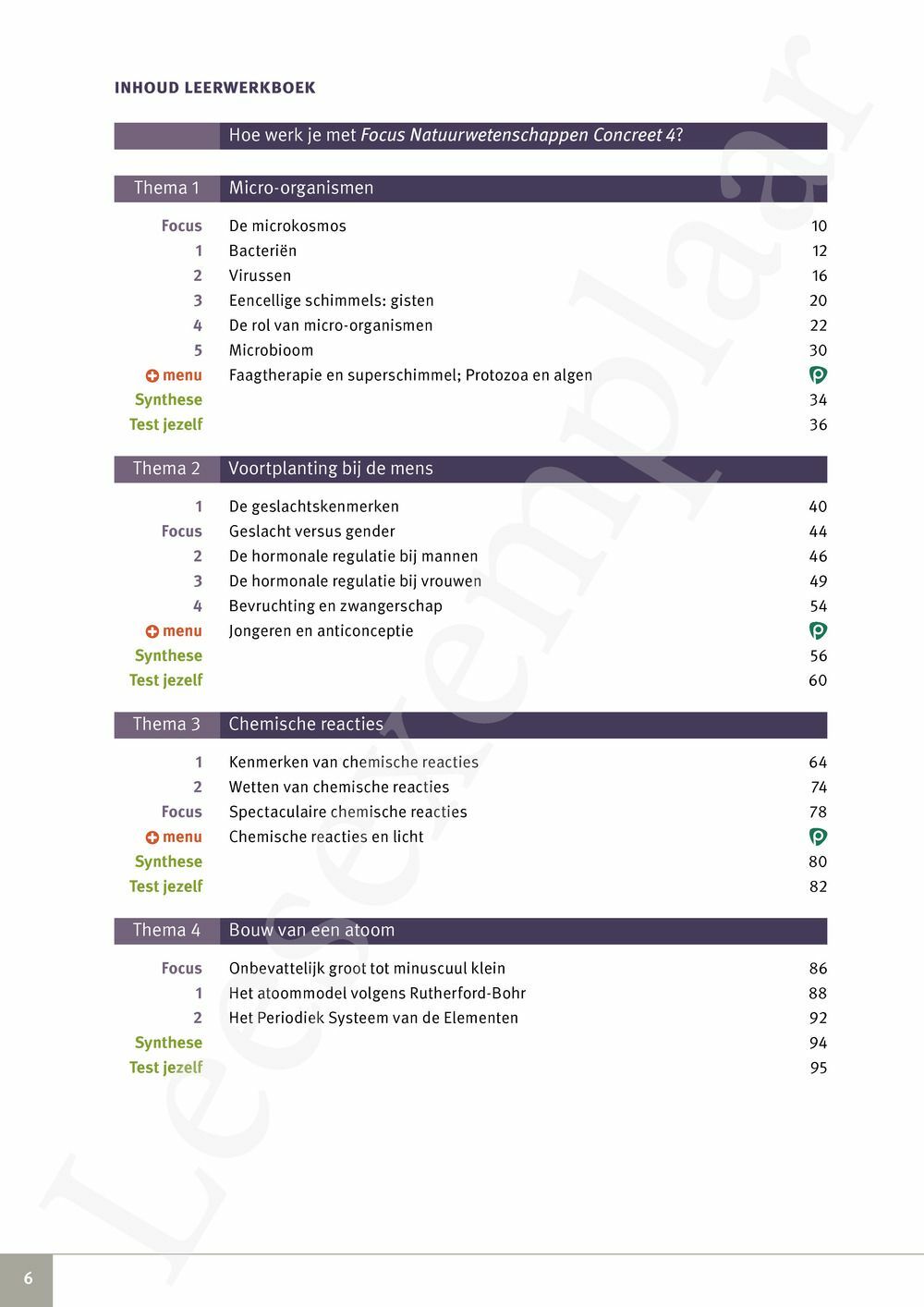 Preview: Focus Natuurwetenschappen Concreet 4 Leerwerkboek (incl. Pelckmans Portaal)