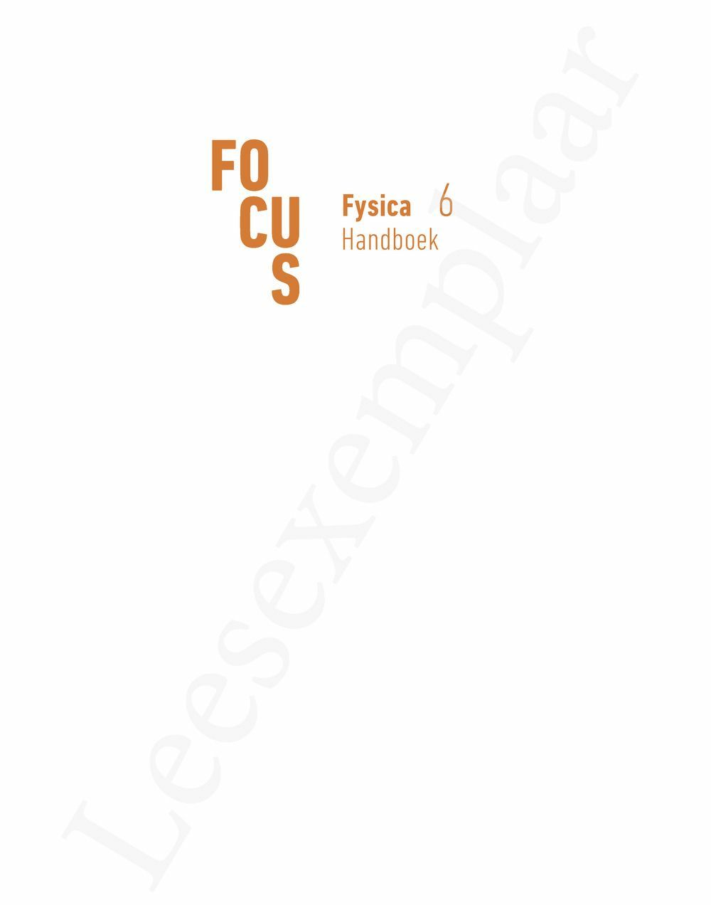 Preview: Focus Fysica 6 Handboek (incl. Pelckmans Portaal)