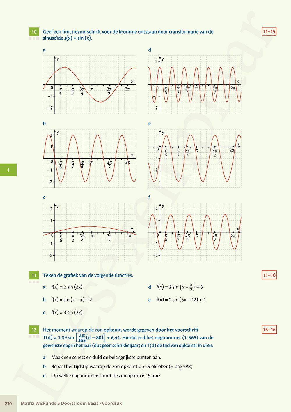 Preview: Matrix Wiskunde 5 Analyse deel 1 Doorstroom Basis Handboek (incl. Pelckmans Portaal)