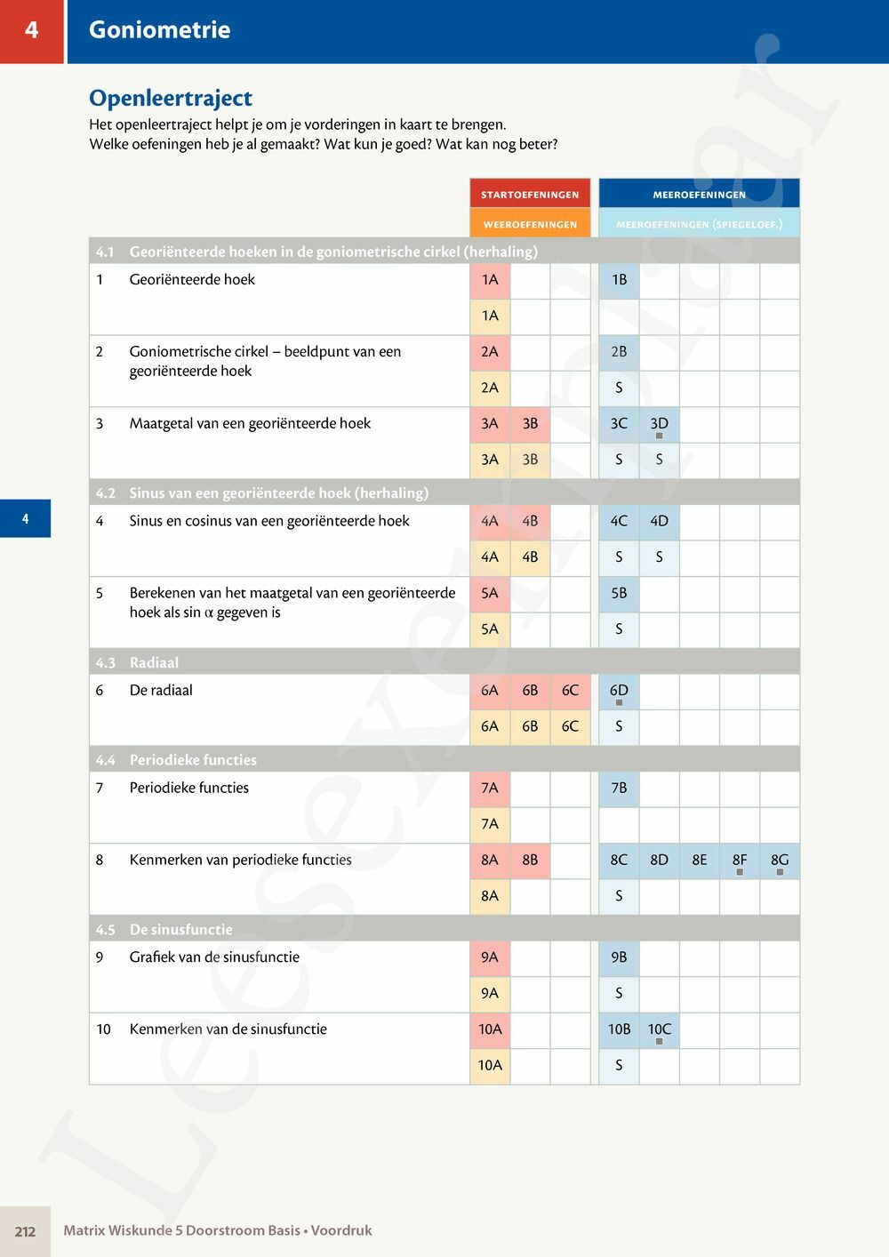 Preview: Matrix Wiskunde 5 Analyse deel 1 Doorstroom Basis Handboek (incl. Pelckmans Portaal)