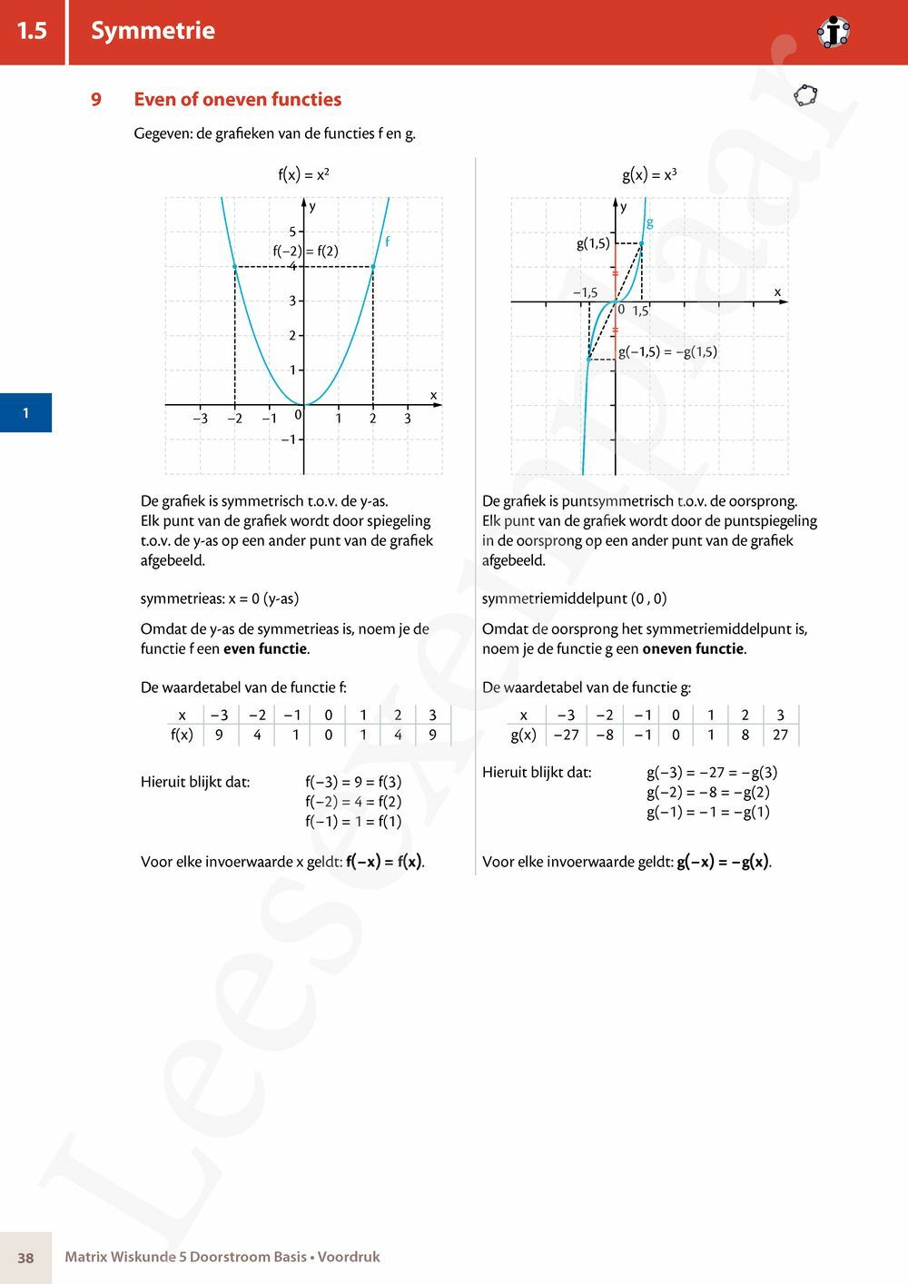 Preview: Matrix Wiskunde 5 Analyse deel 1 Doorstroom Basis Handboek (incl. Pelckmans Portaal)