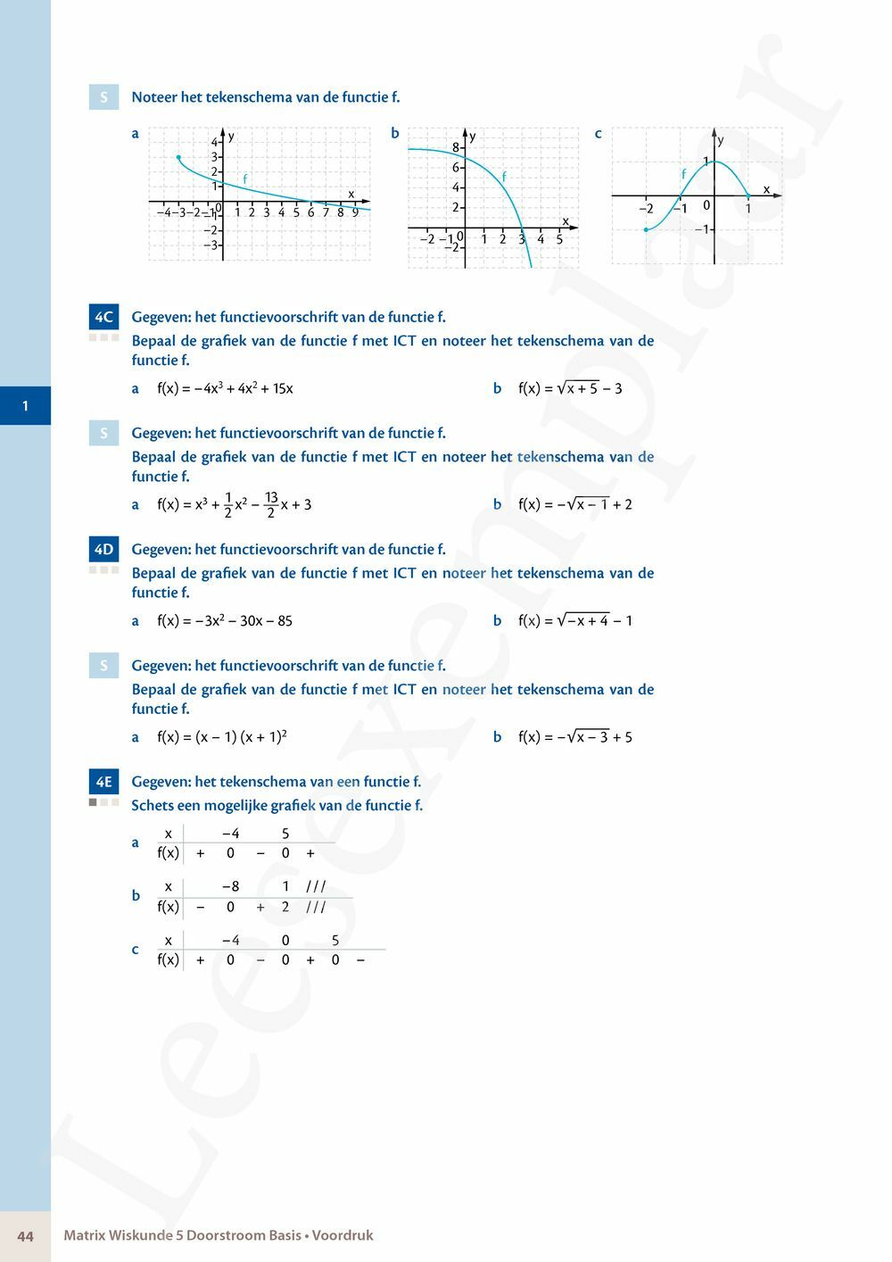 Preview: Matrix Wiskunde 5 Analyse deel 1 Doorstroom Basis Handboek (incl. Pelckmans Portaal)