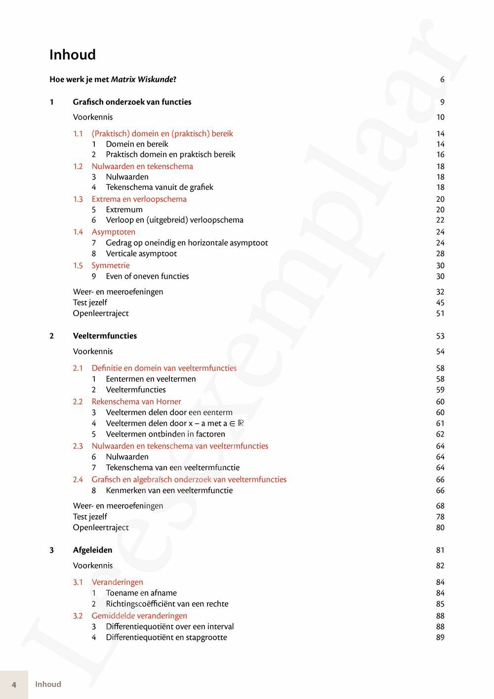 Preview: Matrix Wiskunde 5 Analyse deel 1 Doorstroom Basis Handboek (incl. Pelckmans Portaal)