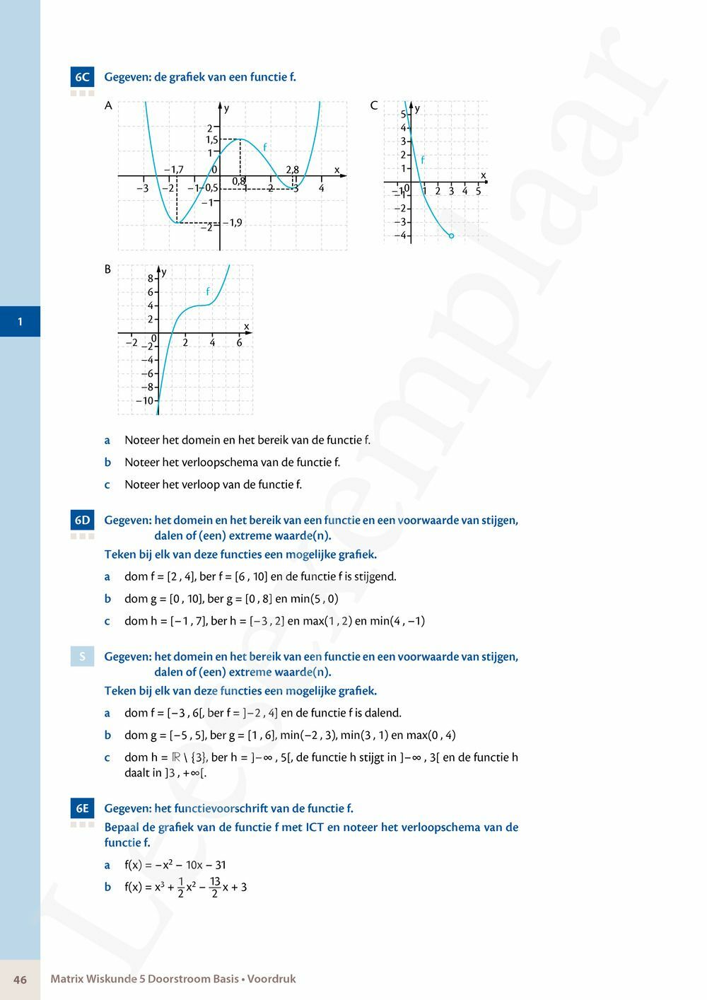 Preview: Matrix Wiskunde 5 Analyse deel 1 Doorstroom Basis Handboek (incl. Pelckmans Portaal)