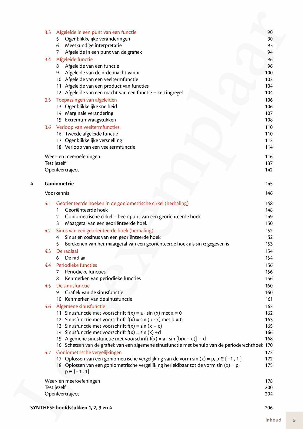 Preview: Matrix Wiskunde 5 Analyse deel 1 Doorstroom Basis Handboek (incl. Pelckmans Portaal)