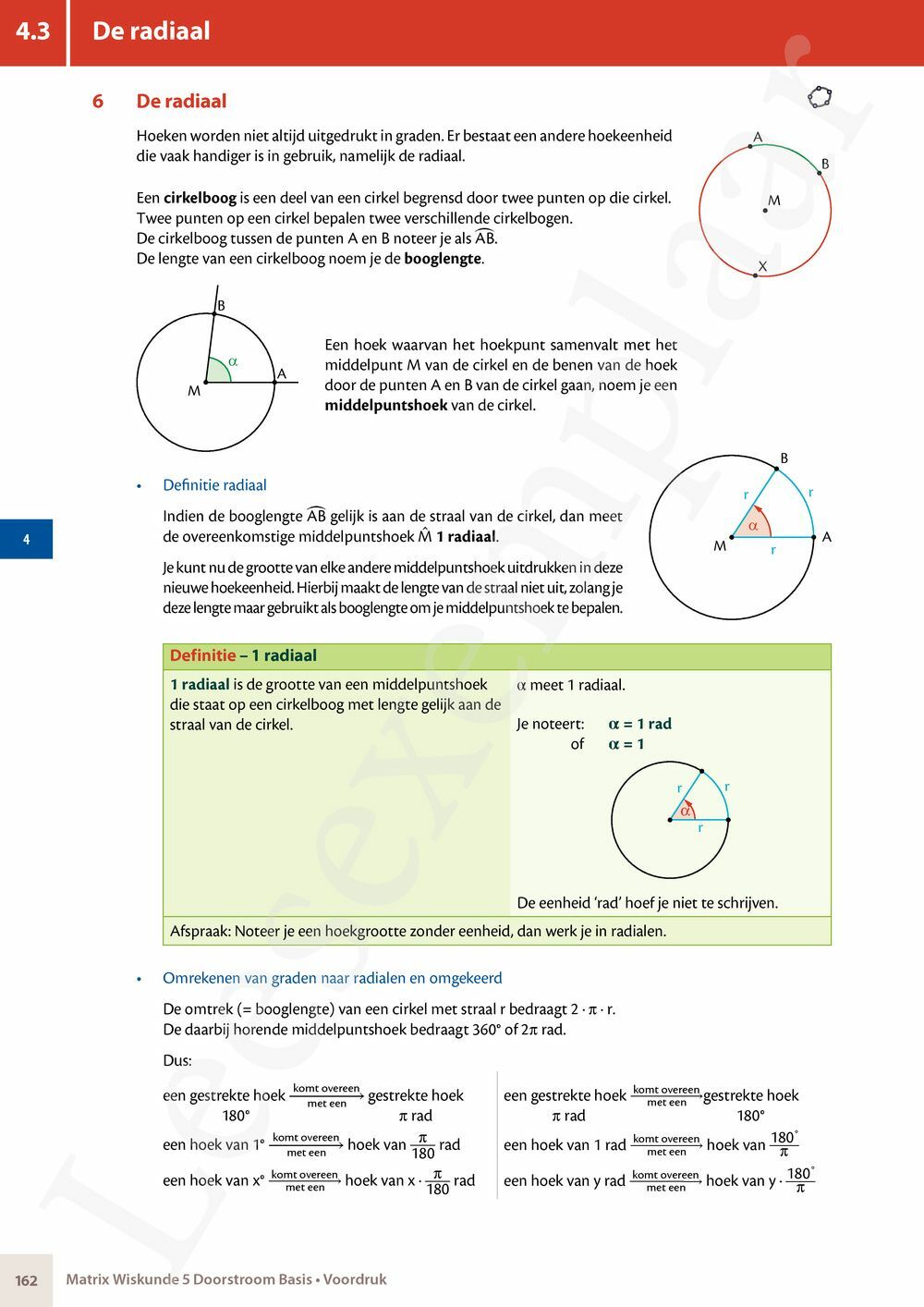 Preview: Matrix Wiskunde 5 Analyse deel 1 Doorstroom Basis Handboek (incl. Pelckmans Portaal)