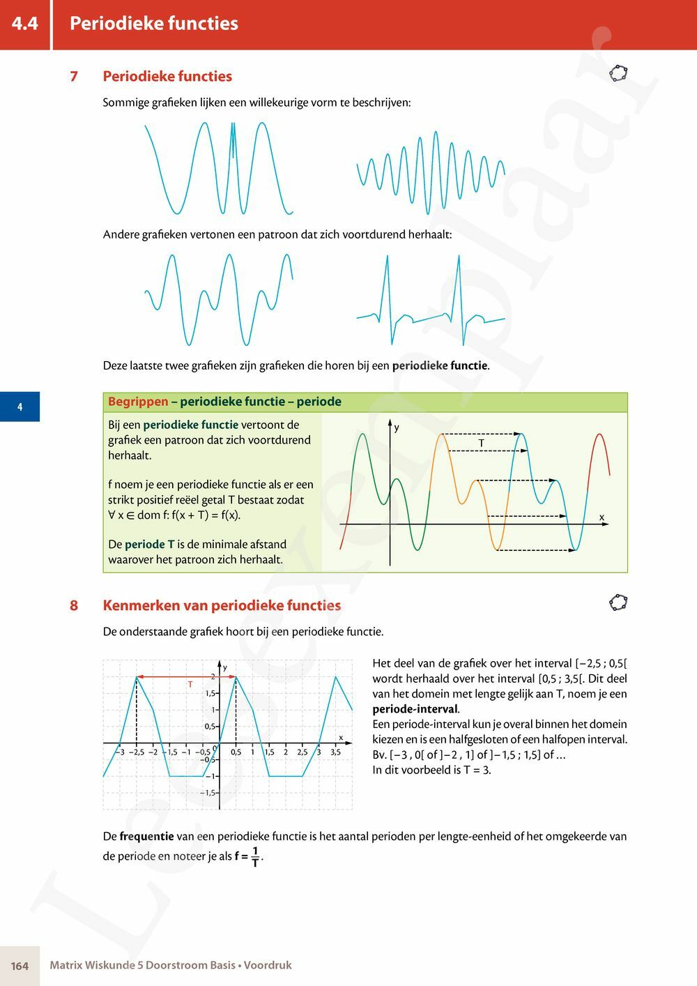 Preview: Matrix Wiskunde 5 Analyse deel 1 Doorstroom Basis Handboek (incl. Pelckmans Portaal)