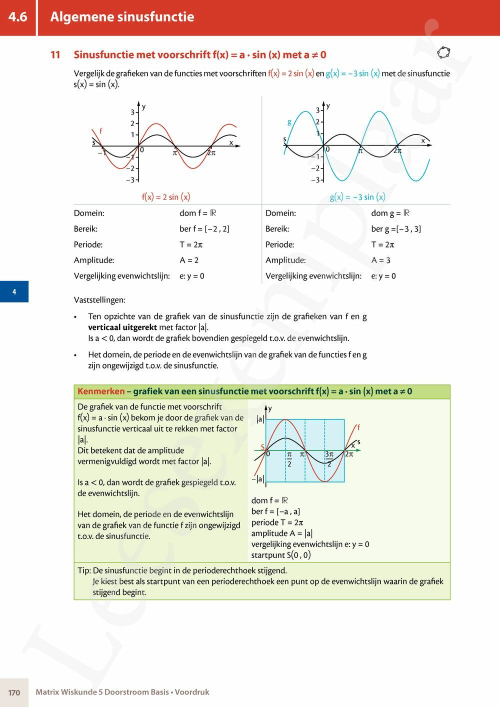 Preview: Matrix Wiskunde 5 Analyse deel 1 Doorstroom Basis Handboek (incl. Pelckmans Portaal)