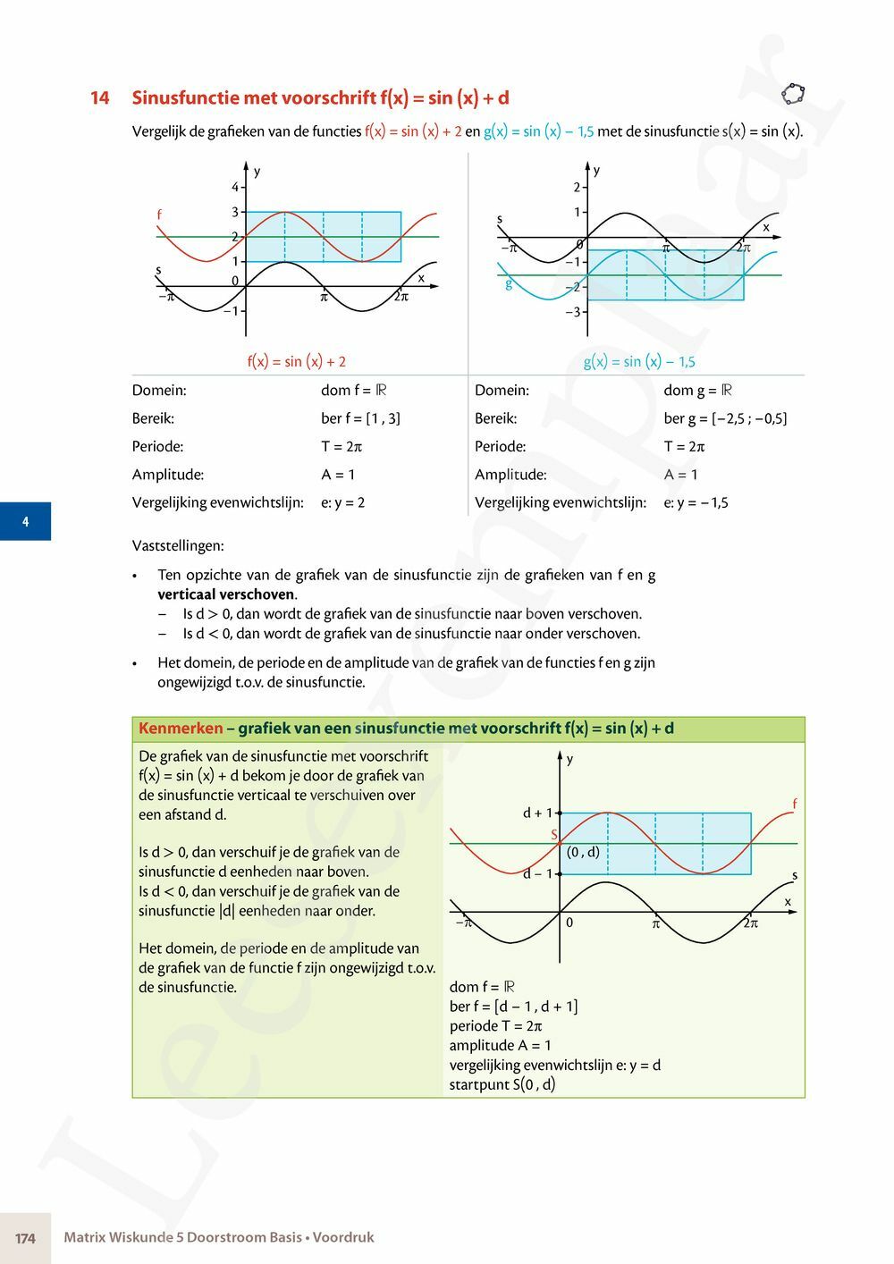 Preview: Matrix Wiskunde 5 Analyse deel 1 Doorstroom Basis Handboek (incl. Pelckmans Portaal)