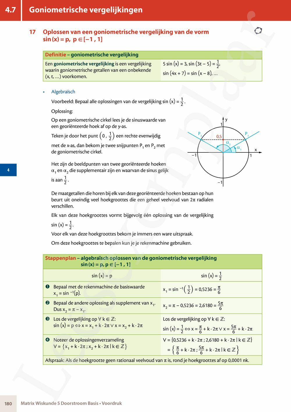 Preview: Matrix Wiskunde 5 Analyse deel 1 Doorstroom Basis Handboek (incl. Pelckmans Portaal)