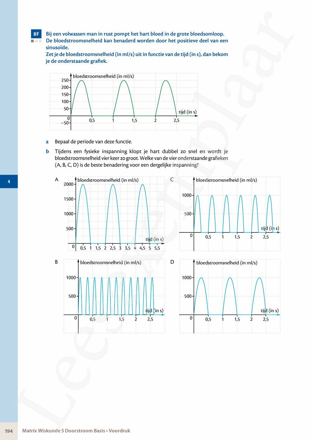 Preview: Matrix Wiskunde 5 Analyse deel 1 Doorstroom Basis Handboek (incl. Pelckmans Portaal)