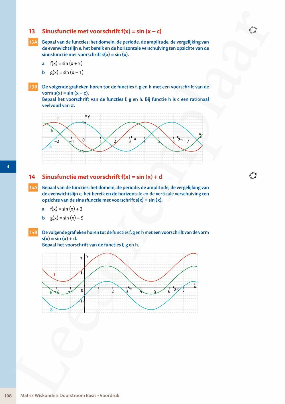 Preview: Matrix Wiskunde 5 Analyse deel 1 Doorstroom Basis Handboek (incl. Pelckmans Portaal)