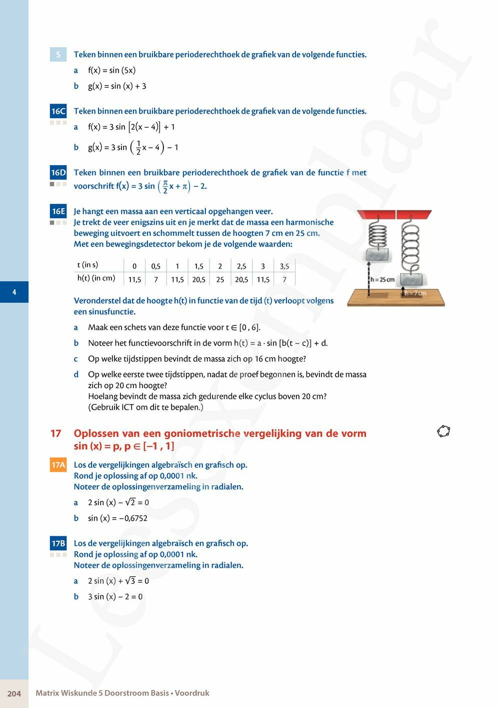 Preview: Matrix Wiskunde 5 Analyse deel 1 Doorstroom Basis Handboek (incl. Pelckmans Portaal)