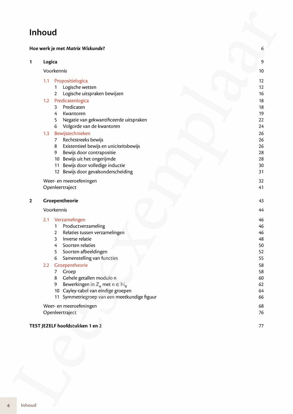 Preview: Matrix Wiskunde 5 Logica, groepentheorie, complexe getallen Doorstroom Gevorderde wiskunde Handboek (incl. Pelckmans Portaal)