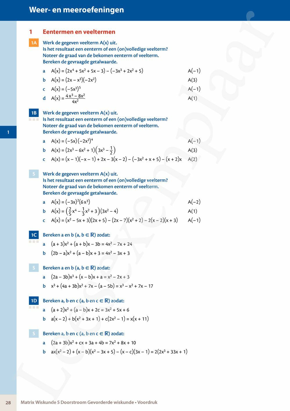 Preview: Matrix Wiskunde 5 Logica, groepentheorie, complexe getallen Doorstroom Gevorderde wiskunde Handboek (incl. Pelckmans Portaal)