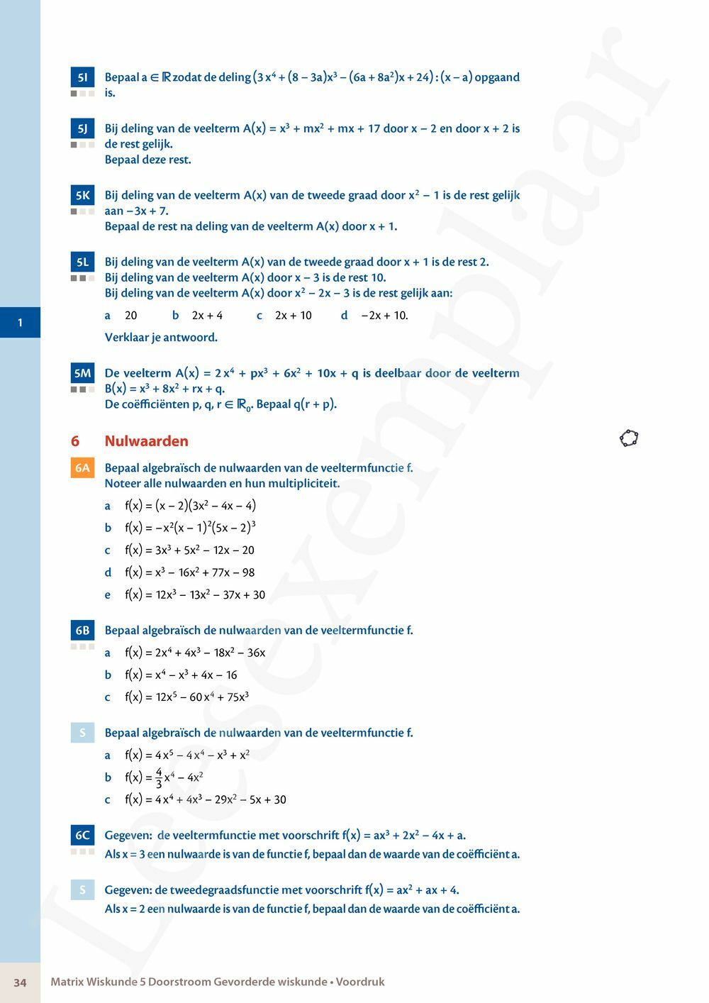 Preview: Matrix Wiskunde 5 Logica, groepentheorie, complexe getallen Doorstroom Gevorderde wiskunde Handboek (incl. Pelckmans Portaal)