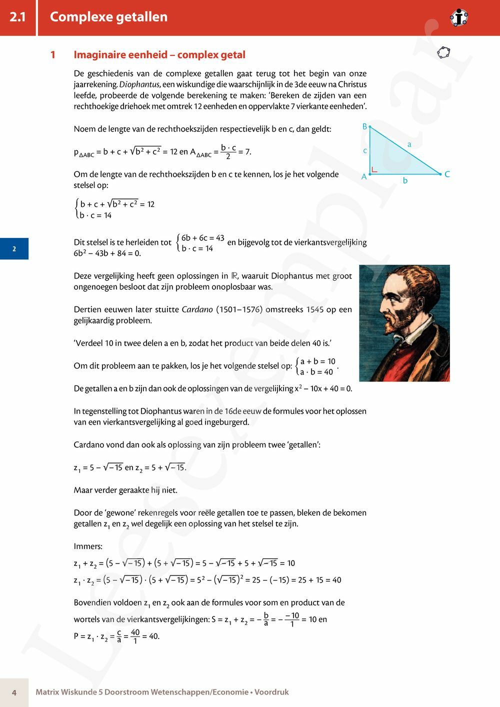 Preview: Matrix Wiskunde 5 Analyse deel 1: functieonderzoek Doorstroom Wetenschappen, Doorstroom Economie Handboek (incl. Pelckmans Portaal)