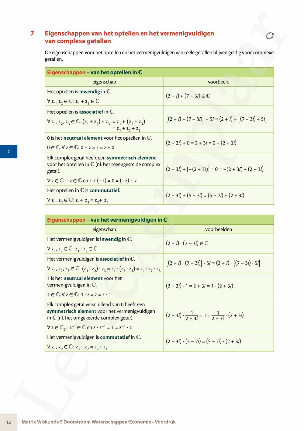 Preview: Matrix Wiskunde 5 Analyse deel 1: functieonderzoek Doorstroom Wetenschappen, Doorstroom Economie Handboek (incl. Pelckmans Portaal)