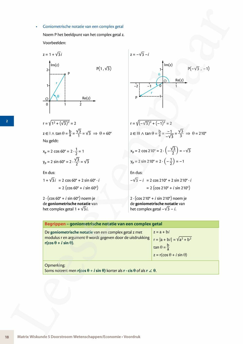 Preview: Matrix Wiskunde 5 Analyse deel 1: functieonderzoek Doorstroom Wetenschappen, Doorstroom Economie Handboek (incl. Pelckmans Portaal)