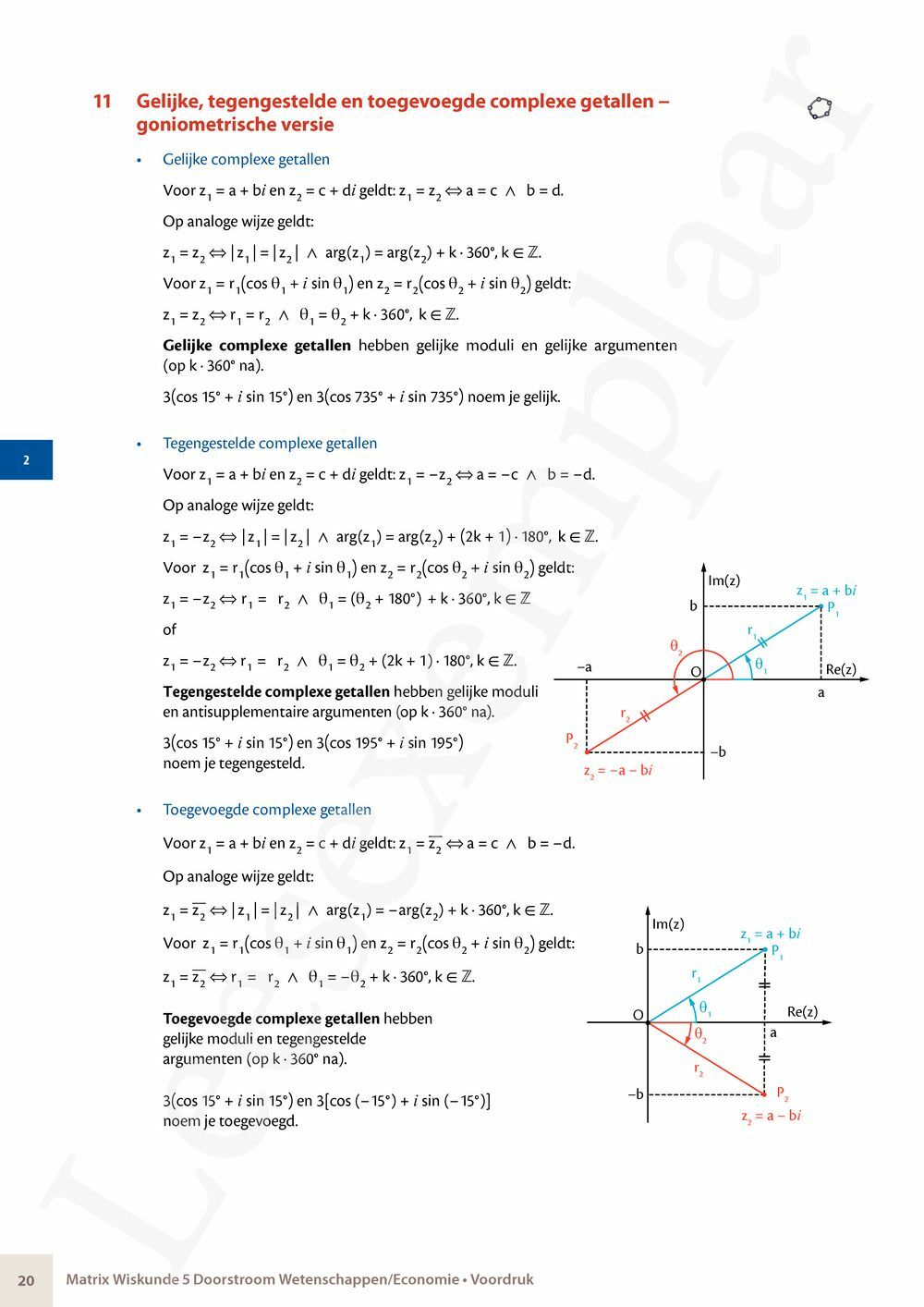 Preview: Matrix Wiskunde 5 Analyse deel 1: functieonderzoek Doorstroom Wetenschappen, Doorstroom Economie Handboek (incl. Pelckmans Portaal)