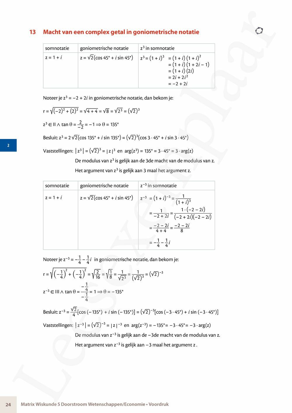 Preview: Matrix Wiskunde 5 Analyse deel 1: functieonderzoek Doorstroom Wetenschappen, Doorstroom Economie Handboek (incl. Pelckmans Portaal)