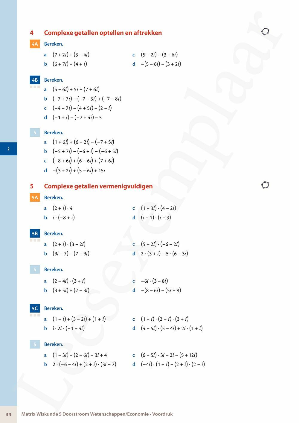 Preview: Matrix Wiskunde 5 Analyse deel 1: functieonderzoek Doorstroom Wetenschappen, Doorstroom Economie Handboek (incl. Pelckmans Portaal)