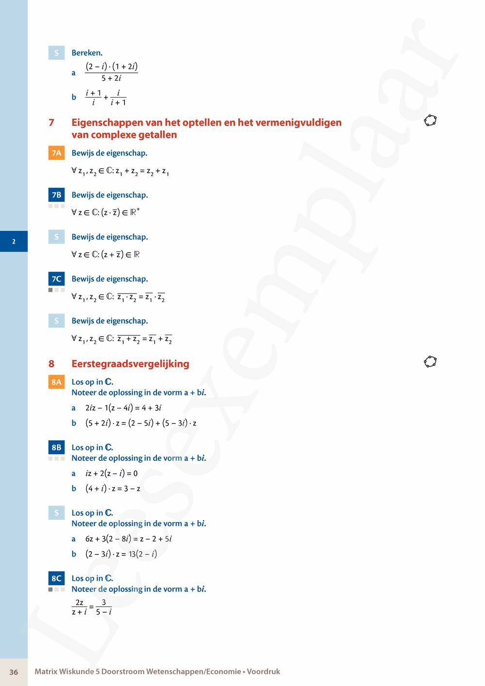 Preview: Matrix Wiskunde 5 Analyse deel 1: functieonderzoek Doorstroom Wetenschappen, Doorstroom Economie Handboek (incl. Pelckmans Portaal)