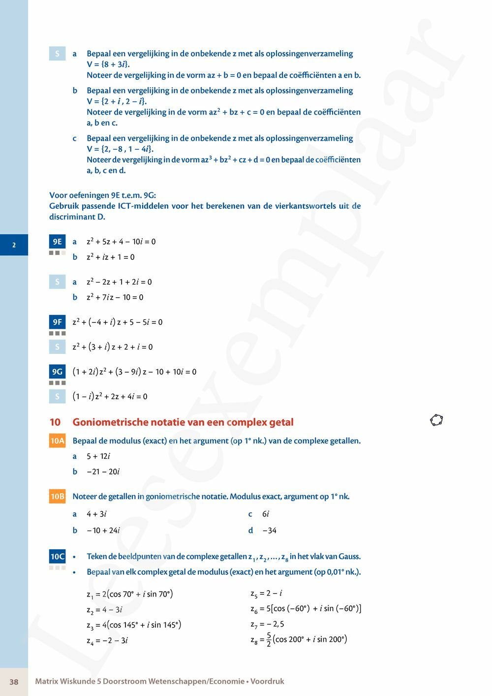 Preview: Matrix Wiskunde 5 Analyse deel 1: functieonderzoek Doorstroom Wetenschappen, Doorstroom Economie Handboek (incl. Pelckmans Portaal)