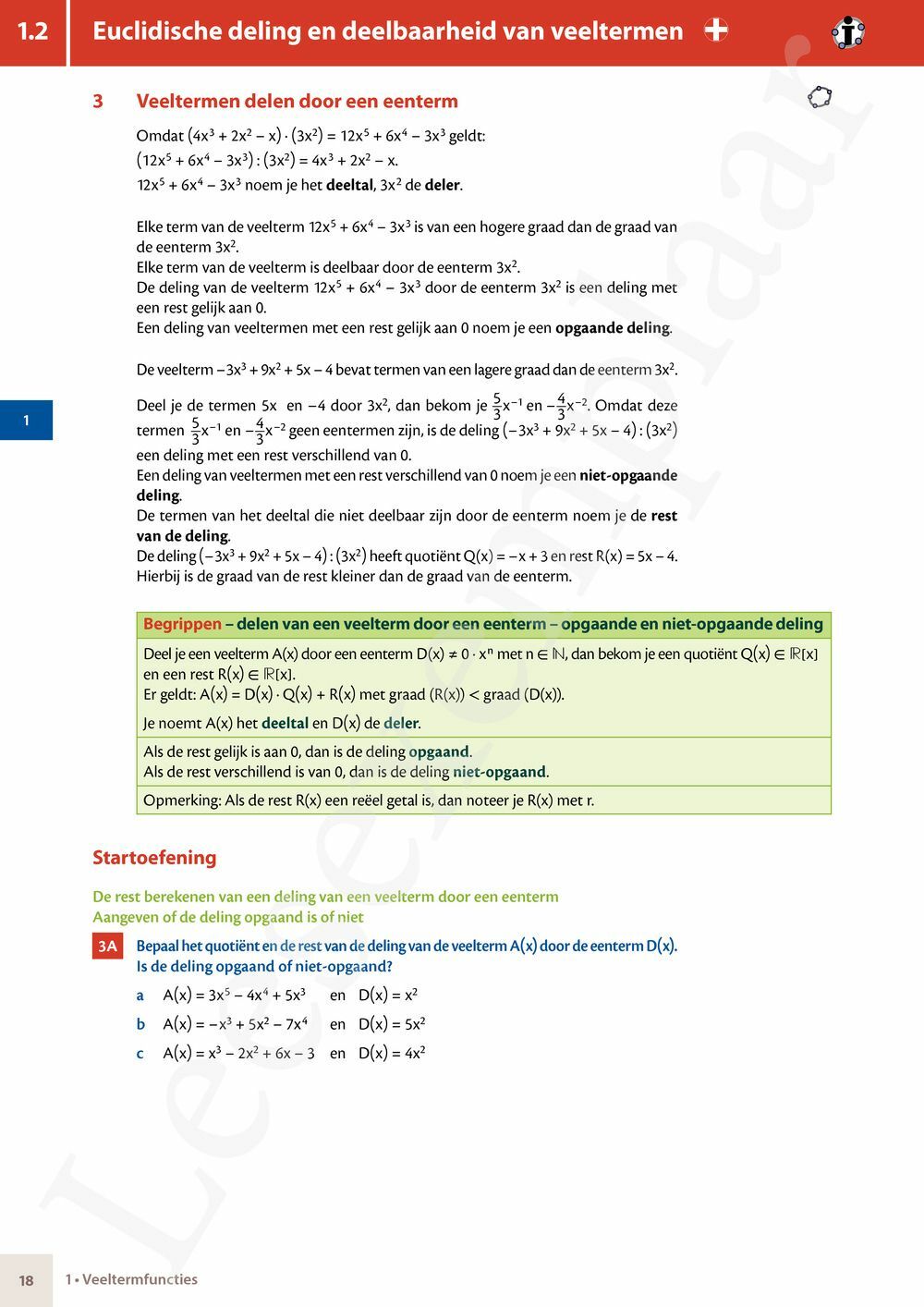 Preview: Matrix Wiskunde 5 Analyse deel 1: functieonderzoek Doorstroom Wetenschappen, Doorstroom Economie Handboek (incl. Pelckmans Portaal)