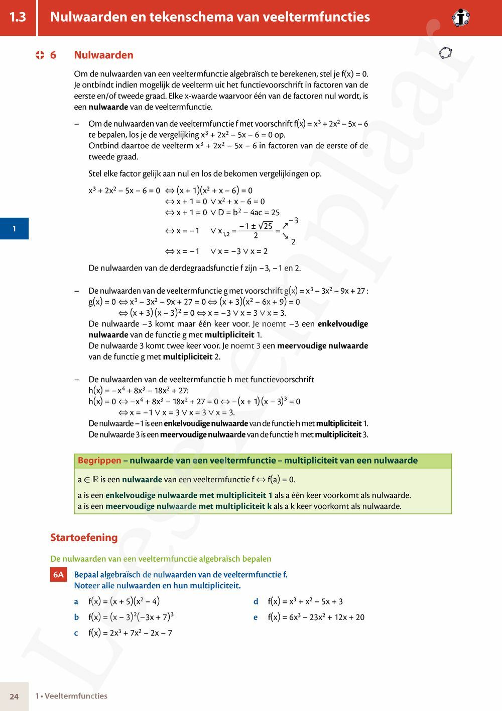 Preview: Matrix Wiskunde 5 Analyse deel 1: functieonderzoek Doorstroom Wetenschappen, Doorstroom Economie Handboek (incl. Pelckmans Portaal)