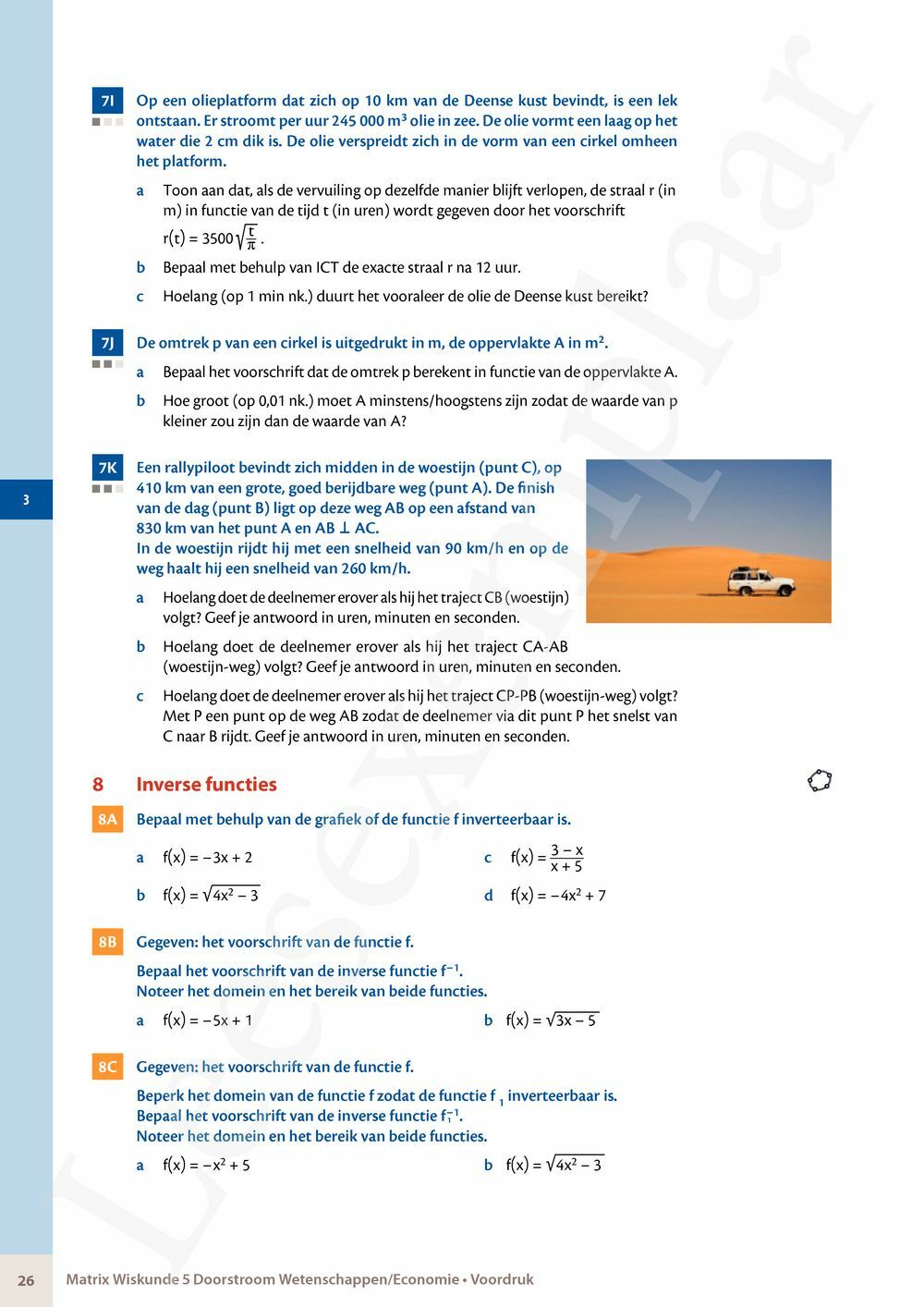 Preview: Matrix Wiskunde 5 Analyse deel 1: functieonderzoek Doorstroom Wetenschappen, Doorstroom Economie Handboek (incl. Pelckmans Portaal)