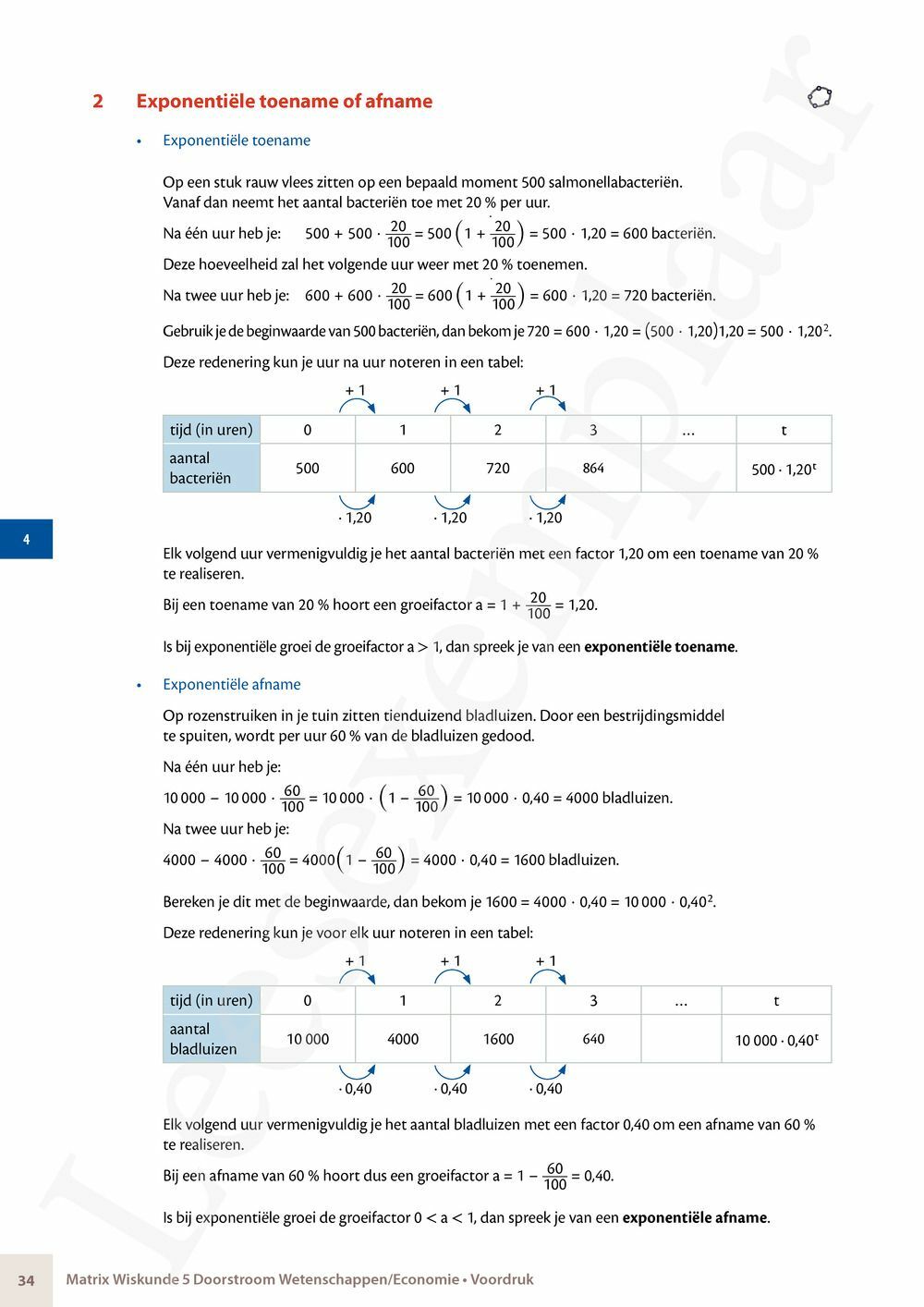 Preview: Matrix Wiskunde 5 Analyse deel 1: functieonderzoek Doorstroom Wetenschappen, Doorstroom Economie Handboek (incl. Pelckmans Portaal)