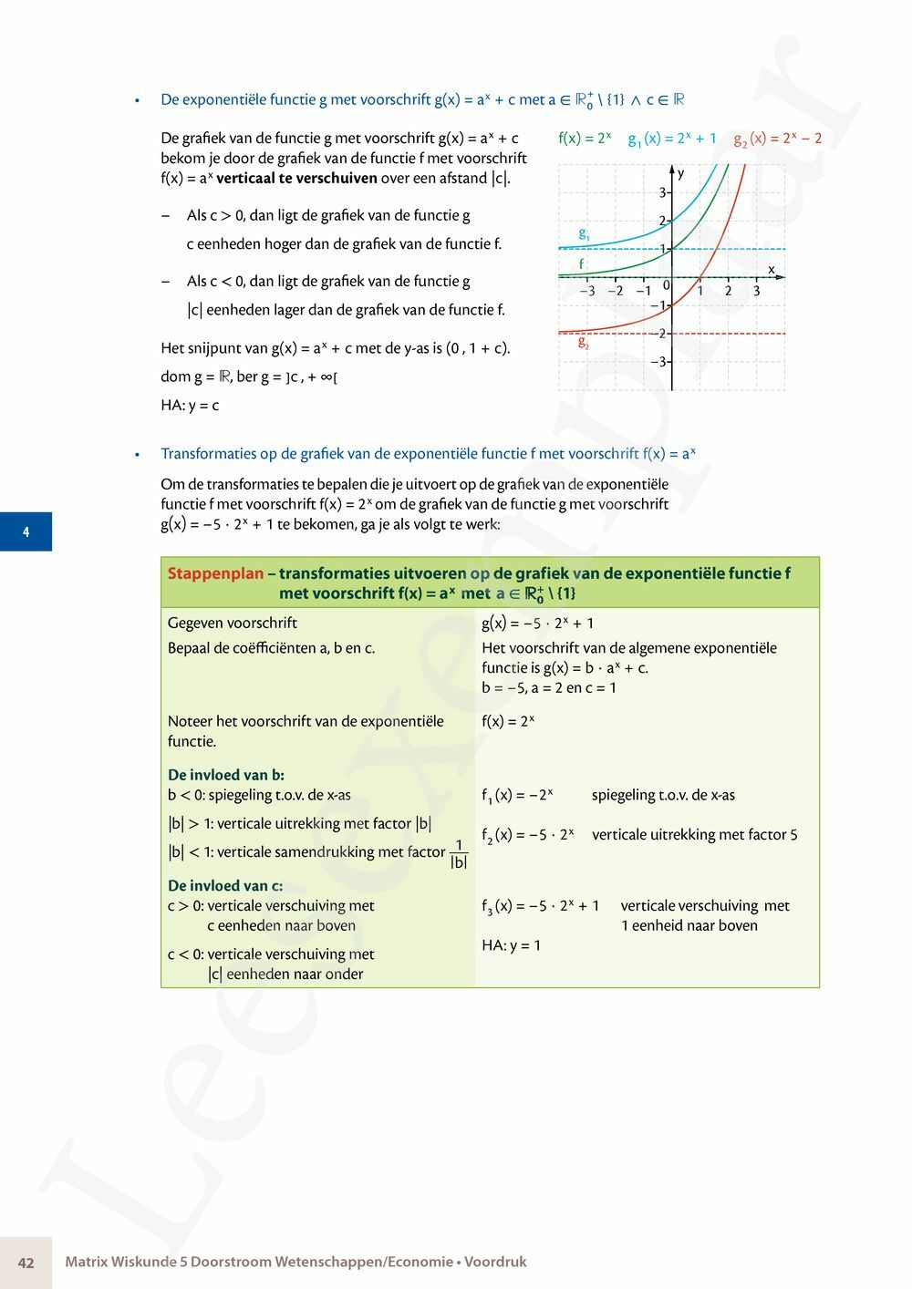 Preview: Matrix Wiskunde 5 Analyse deel 1: functieonderzoek Doorstroom Wetenschappen, Doorstroom Economie Handboek (incl. Pelckmans Portaal)